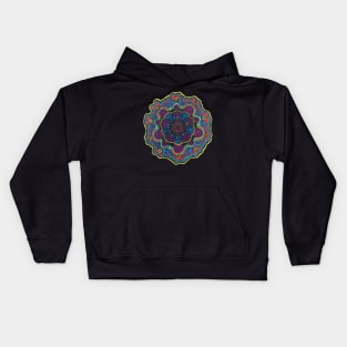 Neon Mandala Kids Hoodie